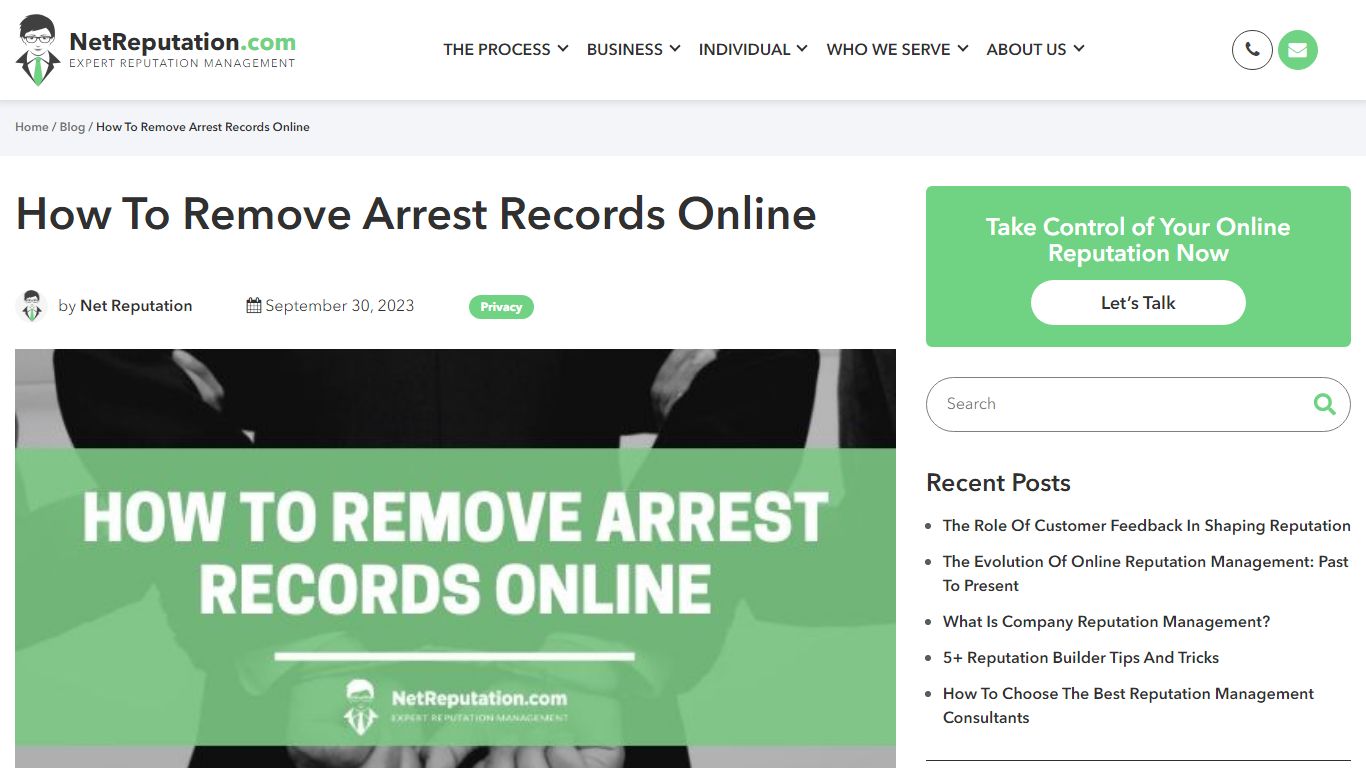How to Remove Arrest Records Online | NetReputation